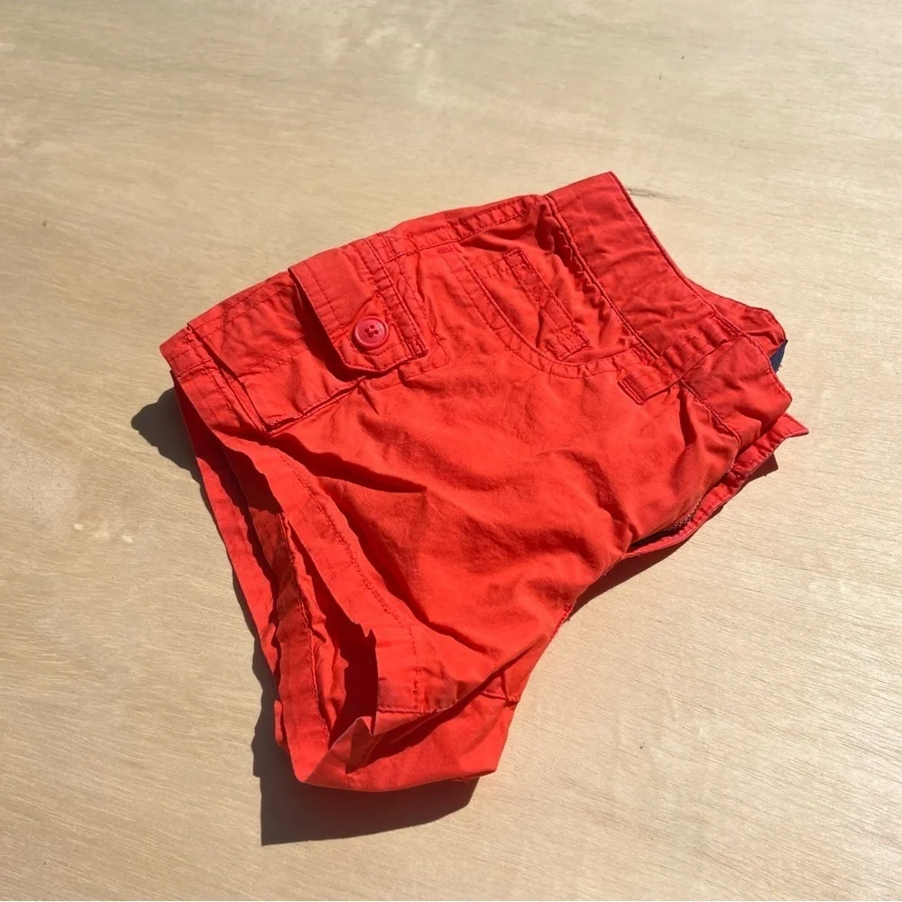 Kids Girls GAP Kids size 10 Orange Red Bright Cargo Shorts